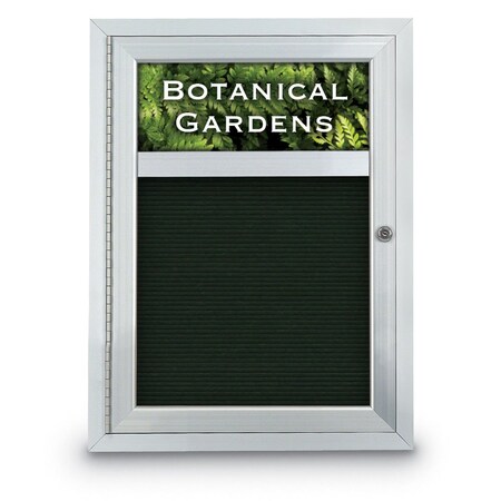 United Visual Products Indoor Enclosed Combo Board, 42"x32", Bronze Frame/Green & Black UVCB4232BZ-GREEN-BLACK